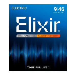ELIXIR 12027-  Cuerdas para Guitarra Eléctrica NANOWEB (.009 - .046)